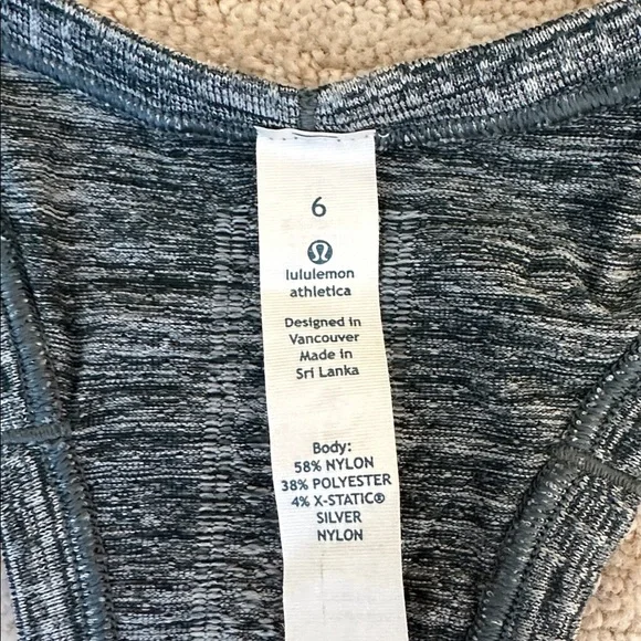 Like New Lululemon Run: Swiftly Tech Racerback Space Dye Heathered Green Size 6 - Picture 11 of 14